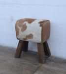 GENUINE LEATHER STOOL BENCH