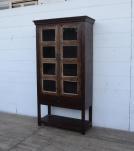 SOLID RECLAIMED TEAK WOOD & GLASS CABINET HUTCH DISPLAY