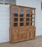 SOLID RECLAIMED TEAK WOOOD & GLASS HUTCH