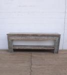 SOLID RECLAIMED TEAK HAND CARVED CONSOLE TABLE