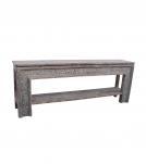 SOLID RECLAIMED TEAK HAND CARVED CONSOLE TABLE