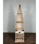 SOLID RECLAIMED TEAK WOOD BOAT NAUTICAL WINE RACK BOOKCASE W/ SHELVES
