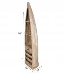 RECLAIMED WOOD BOAT NAUTICAL WINE RACK BOOKCASE W/ SHELVES
