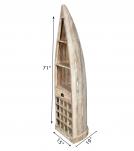RECLAIMED WOOD BOAT NAUTICAL WINE RACK BOOKCASE W/ SHELVES
