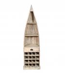 RECLAIMED TEAK WOOD BOAT NAUTICAL WINE RACK BOOKCASE W/ SHELVES