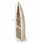 RECLAIMED TEAK WOOD BOAT NAUTICAL WINE RACK BOOKCASE W/ SHELVES