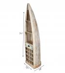 RECLAIMED WOOD BOAT NAUTICAL WINE RACK BOOKCASE W/ SHELVES