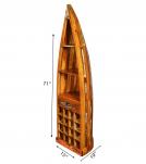 RECLAIMED WOOD BOAT NAUTICAL WINE RACK BOOKCASE W/ SHELVES