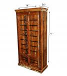 SOLID RECLAIMED CARVED TEAK WOOD STORAGE CABINET W/ IRON DETAILS