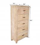 Solid Reclaimed Teak Wood Dresser Bureau Chest 