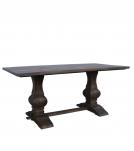 SOLID WOOD PEDESTAL DINING TABLE 