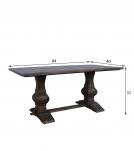 SOLID WOOD PEDESTAL DINING TABLE 
