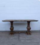 SOLID WOOD PEDESTAL DINING TABLE 