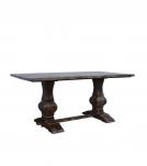 SOLID WOOD PEDESTAL DINING TABLE 