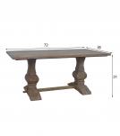 SOLID WOOD PEDESTAL DINING TABLE 