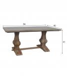 SOLID WOOD PEDESTAL DINING TABLE