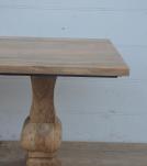 SOLID WOOD PEDESTAL DINING TABLE