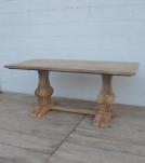 SOLID WOOD PEDESTAL DINING TABLE
