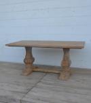 SOLID WOOD PEDESTAL DINING TABLE
