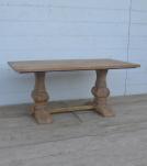 SOLID WOOD PEDESTAL DINING TABLE