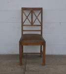 SOLID WOOD &  LEATHER CHAIR