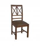 SOLID WOOD &  LEATHER CHAIR