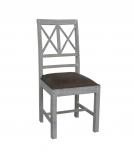 SOLID WOOD &  LEATHER CHAIR