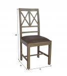 SOLID WOOD &  LEATHER CHAIR
