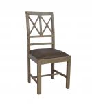 SOLID WOOD &  LEATHER CHAIR