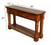 SOLID RECLAIMED TEAK WOOD CONSOLE WITH 2 DRAWERS & SHELF
