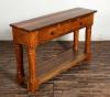 SOLID RECLAIMED TEAK WOOD CONSOLE WITH 2 DRAWERS & SHELF