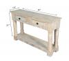 SOLID RECLAIMED TEAK WOOD CONSOLE WITH 2 DRAWERS & SHELF
