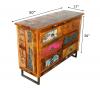 SOLID RECLAIMED TEAK WOOD 6 DRAWER DRESSER CHEST BUREAU SIDEBOARD