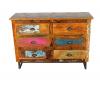 SOLID RECLAIMED TEAK WOOD 6 DRAWER DRESSER CHEST BUREAU SIDEBOARD
