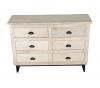 SOLID RECLAIMED TEAK WOOD 6 DRAWER DRESSER CHEST BUREAU SIDEBOARD