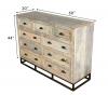 SOLID RECLAIMED TEAK WOOD 9 DRAWER DRESSER CHEST BUREAU SIDEBOARD