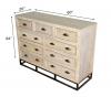 SOLID RECLAIMED TEAK WOOD 9 DRAWER DRESSER CHEST BUREAU SIDEBOARD