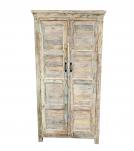 SOLID RECLAIMED TEAK WOOD 2 DOOR WARDROBE CABINET ARMOIRE