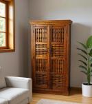 2 DOOR SOLID RECLAIMED TEAK WOOD CABINET