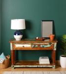 SOLID RECLAIMED TEAK WOOD  2 DRAWER CONSOLE TABLE