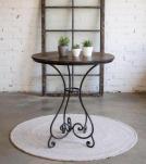 Solid Wood & Iron Round Table