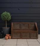 WOODEN BENCH WITH STORAGE