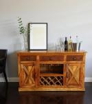 SOLID RECLAIMED TEAK WOOD WINE & LIQUOR SIDEBOARD