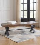DECORATIVE WOOD & METAL BENCH