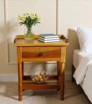 WOODEN 1 DRAWER END TABLE