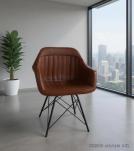 FULL HIDE LEATHER & METAL CHAIR