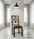 WOODEN LEATHER DINING CHAIR