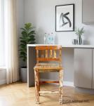 SOLID RECLAIMED TEAK WOOD COUNTER HEIGHT STOOL