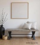 DECORATIVE WOOD & METAL BENCH