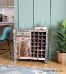SOLID RECLAIMED TEAK WOOD WINE BAR
